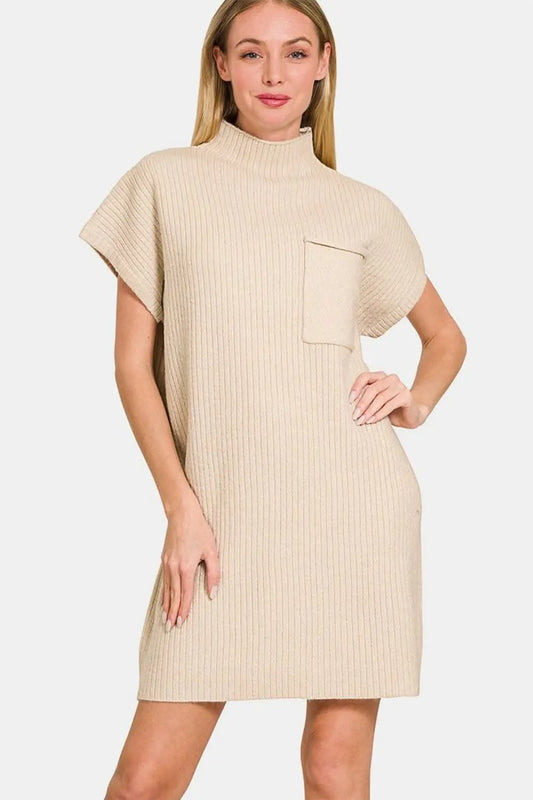 Zenana cozy short sleeve dress - Love Salve