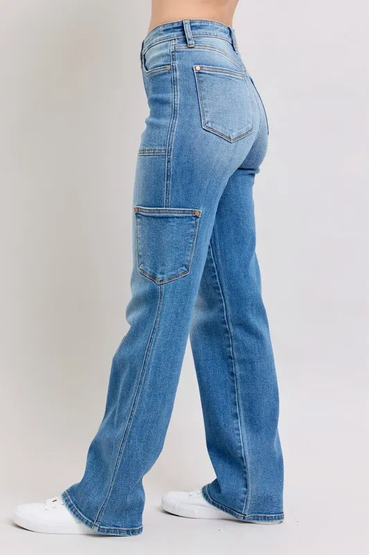 Judy Blue Plus Size High Waist 90s Straight Jeans - Love Salve