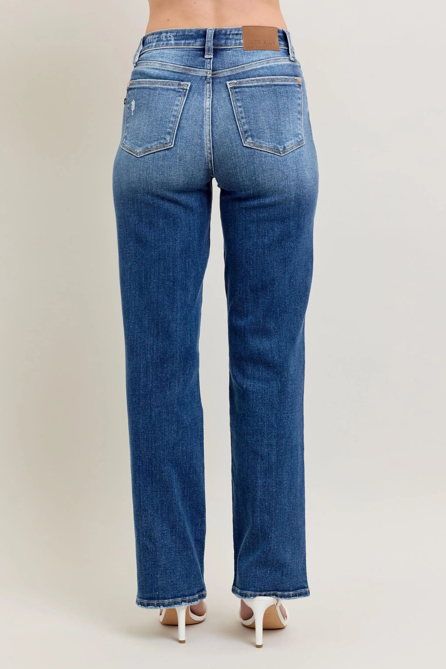 Judy Blue Plus Size High Waist 90s Straight Leg Jeans - Love Salve