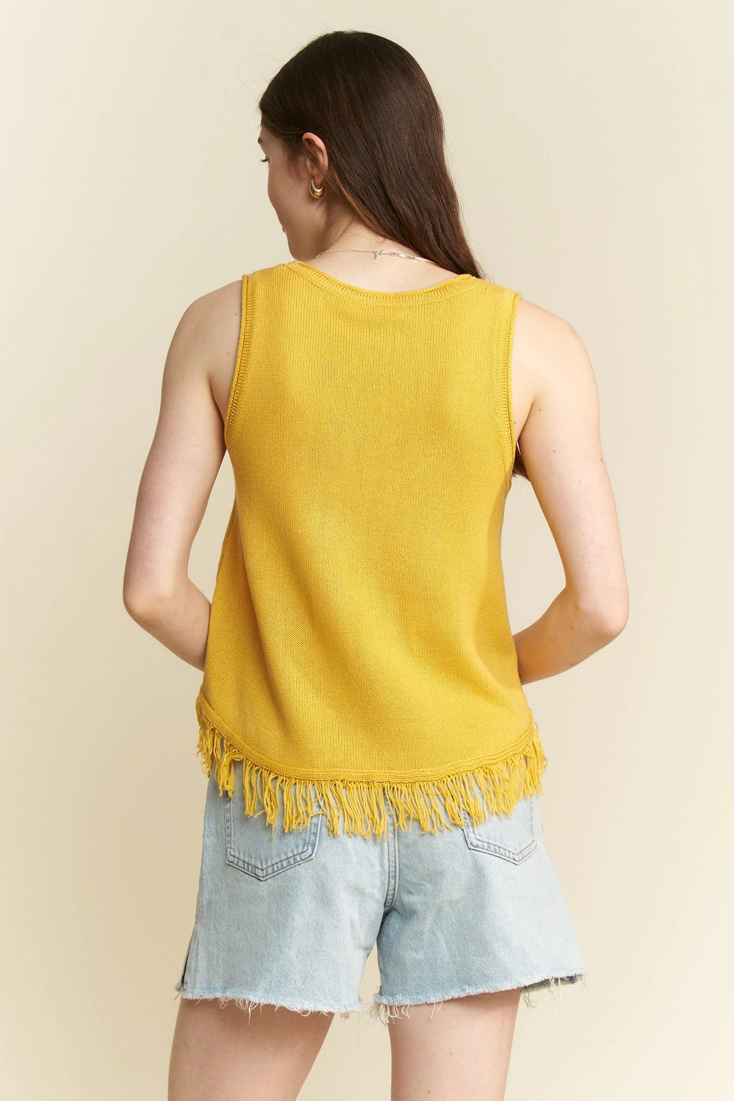 Jade By Jane Full Size Smiley Fringe Tank Top Plus Size - Love Salve