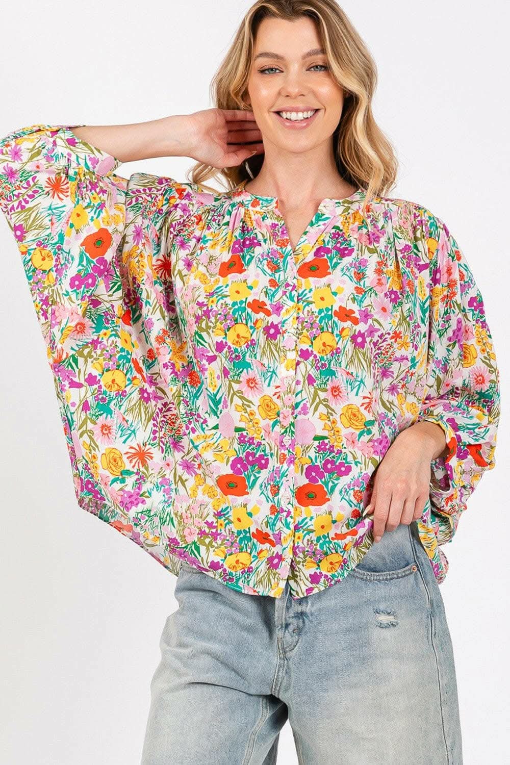 SAGE + FIG Button Down Floral Shirt - Love Salve