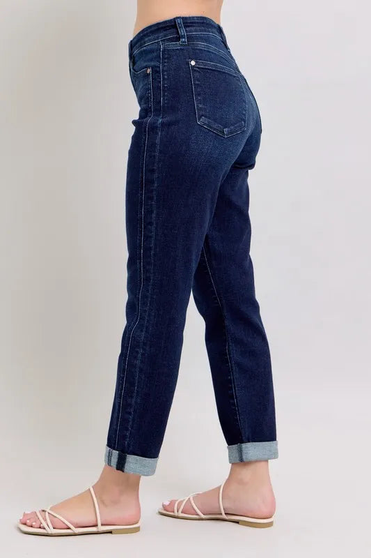 Judy Blue Plus Size High Waist Boyfriend Jeans - Love Salve