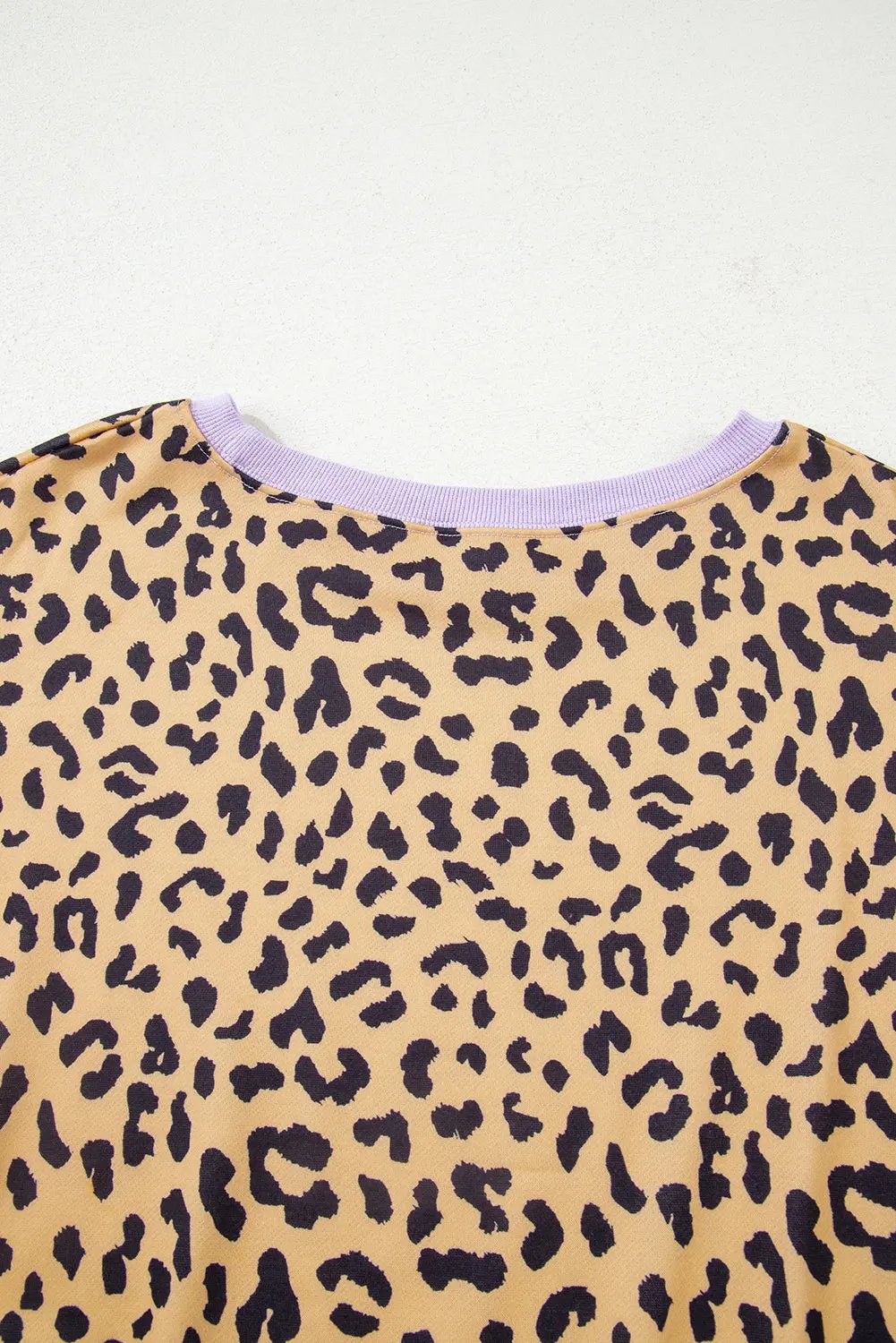 Premium Purple Leopard Striped Patchwork Plus Size Loose Sweatshirt Dear-Lover Dropshipping