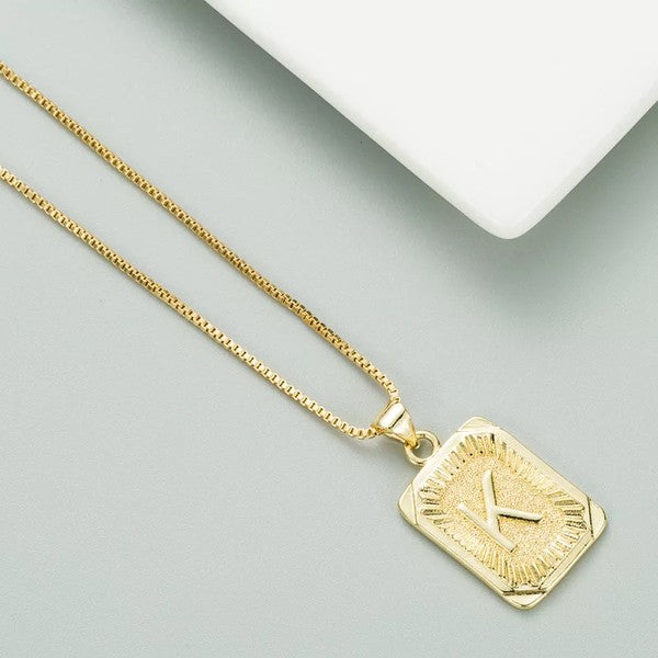 Golden Glow Initial Necklace - Letter Talia Collection