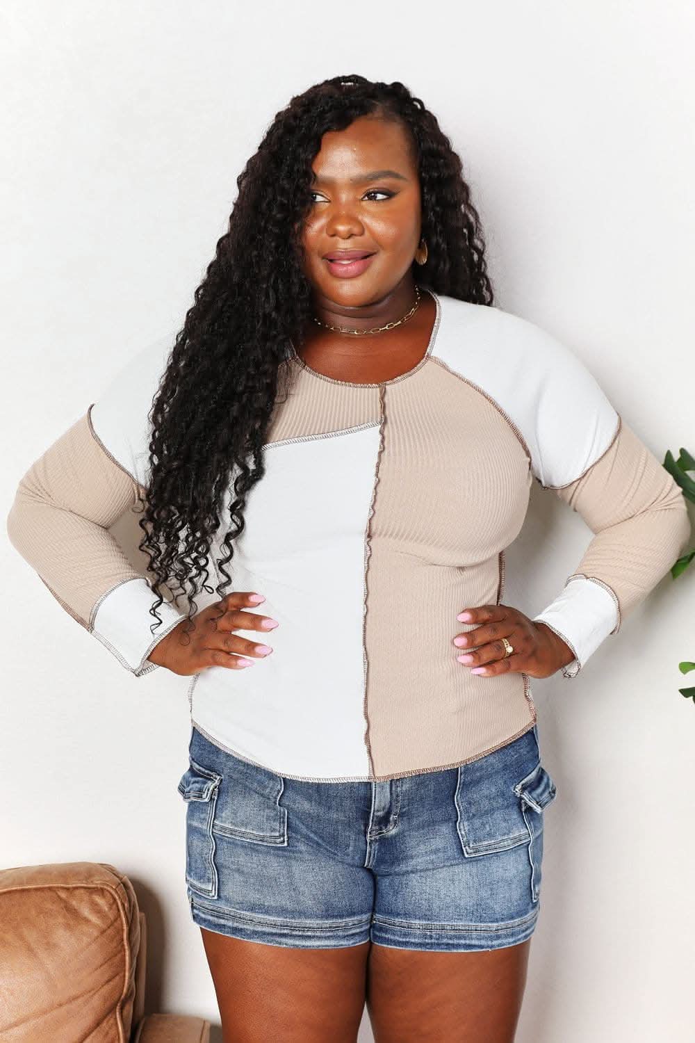 Double take color block top - Love Salve