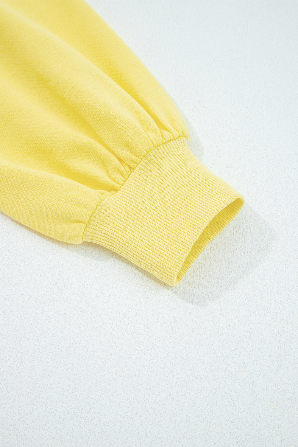 Yellow Cream Puff Sleeve Crop Top and Wide Leg Pants