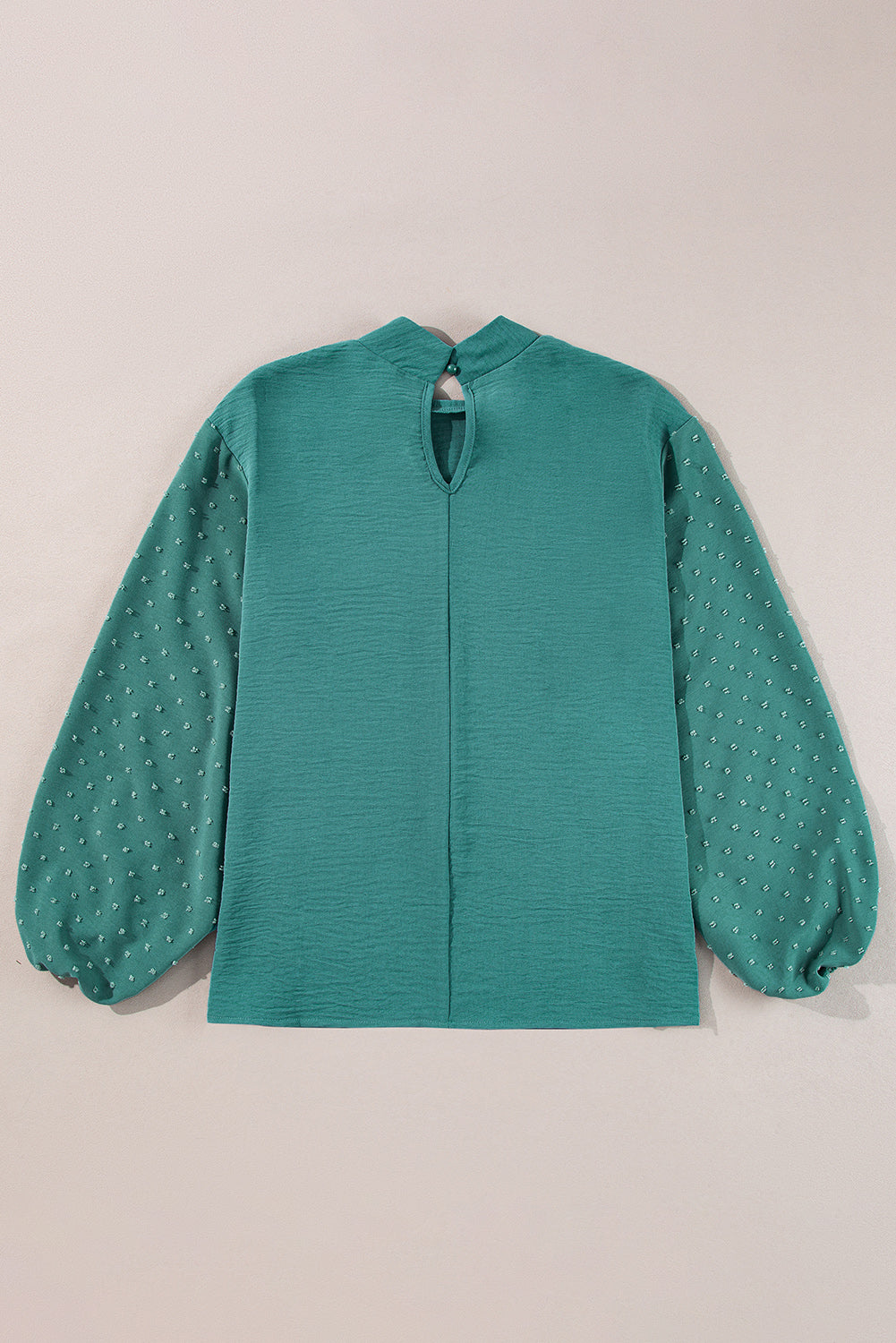 June Swiss Dot Balloon Sleeve Blouse with Keyhole Back Closure - Love Salve