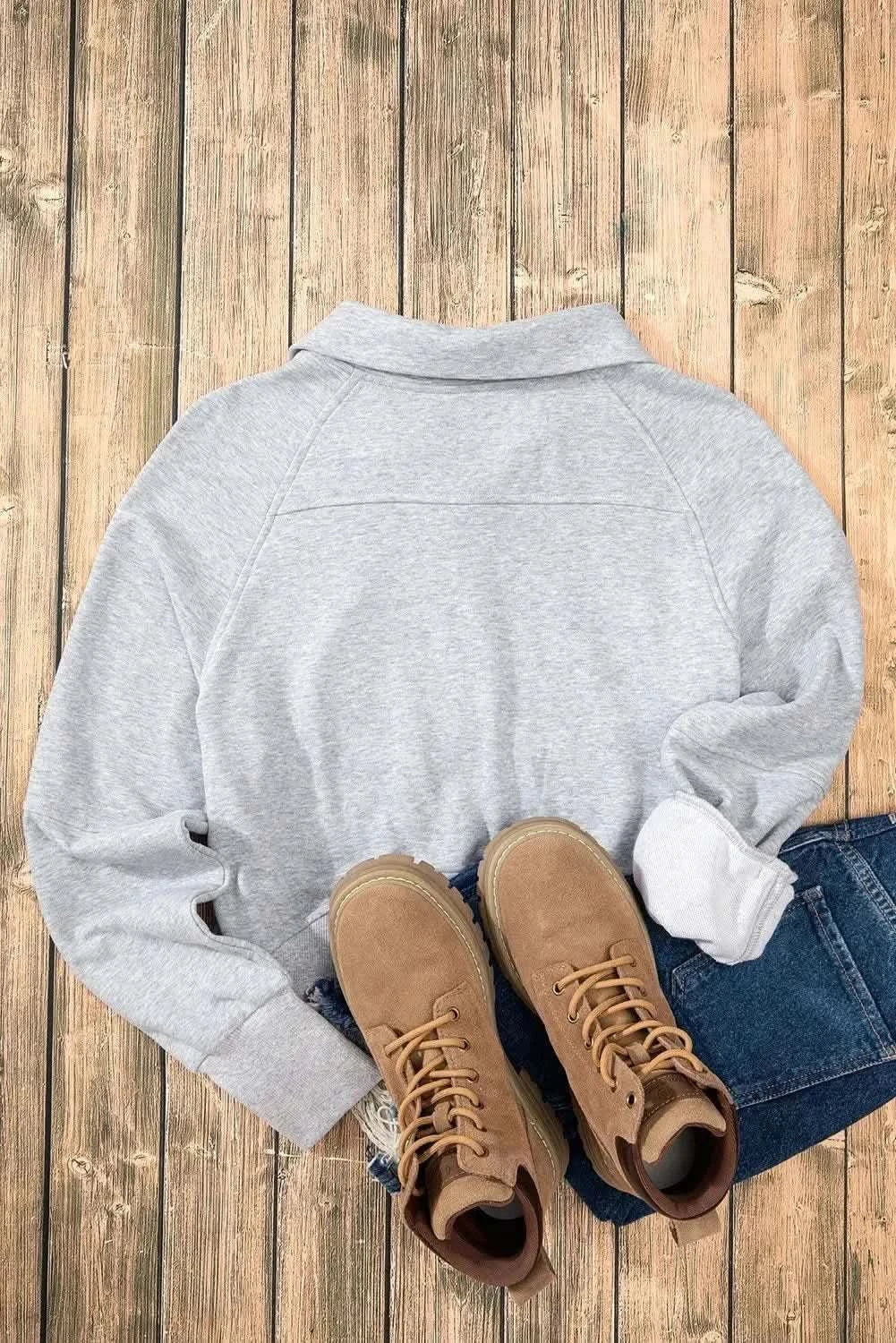 Half Zip Long Sleeve Sweatshirt - Love Salve