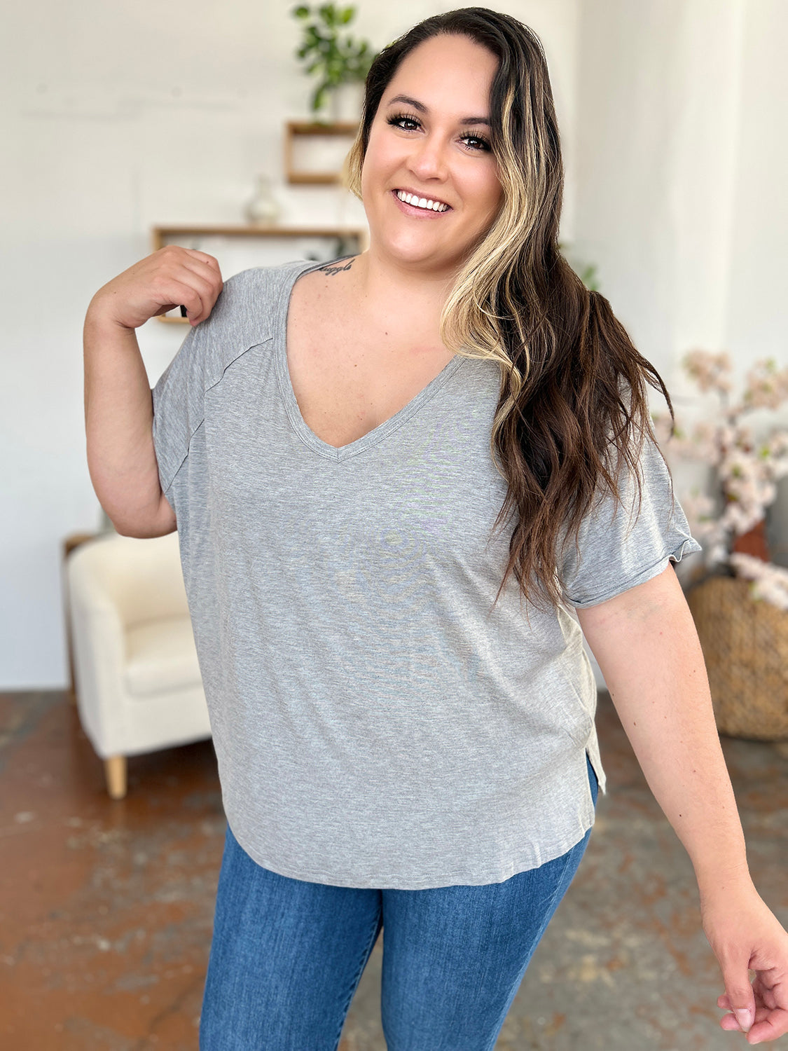 ShopBasicbae: Bamboo V-Neck Tee