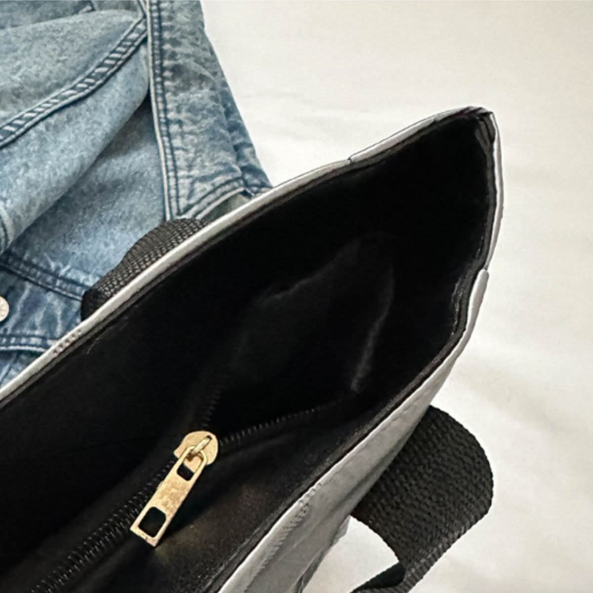 Bag Tote Polyester gyda Zipper