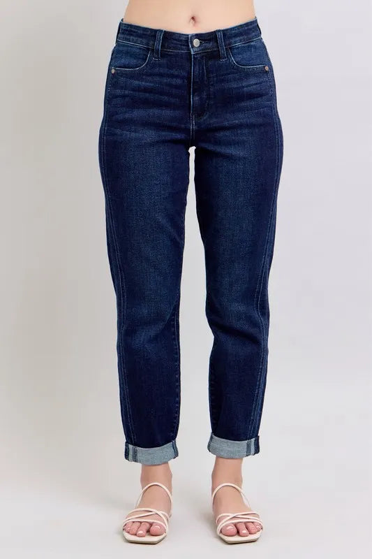 Judy Blue Plus Size High Waist Boyfriend Jeans - Love Salve