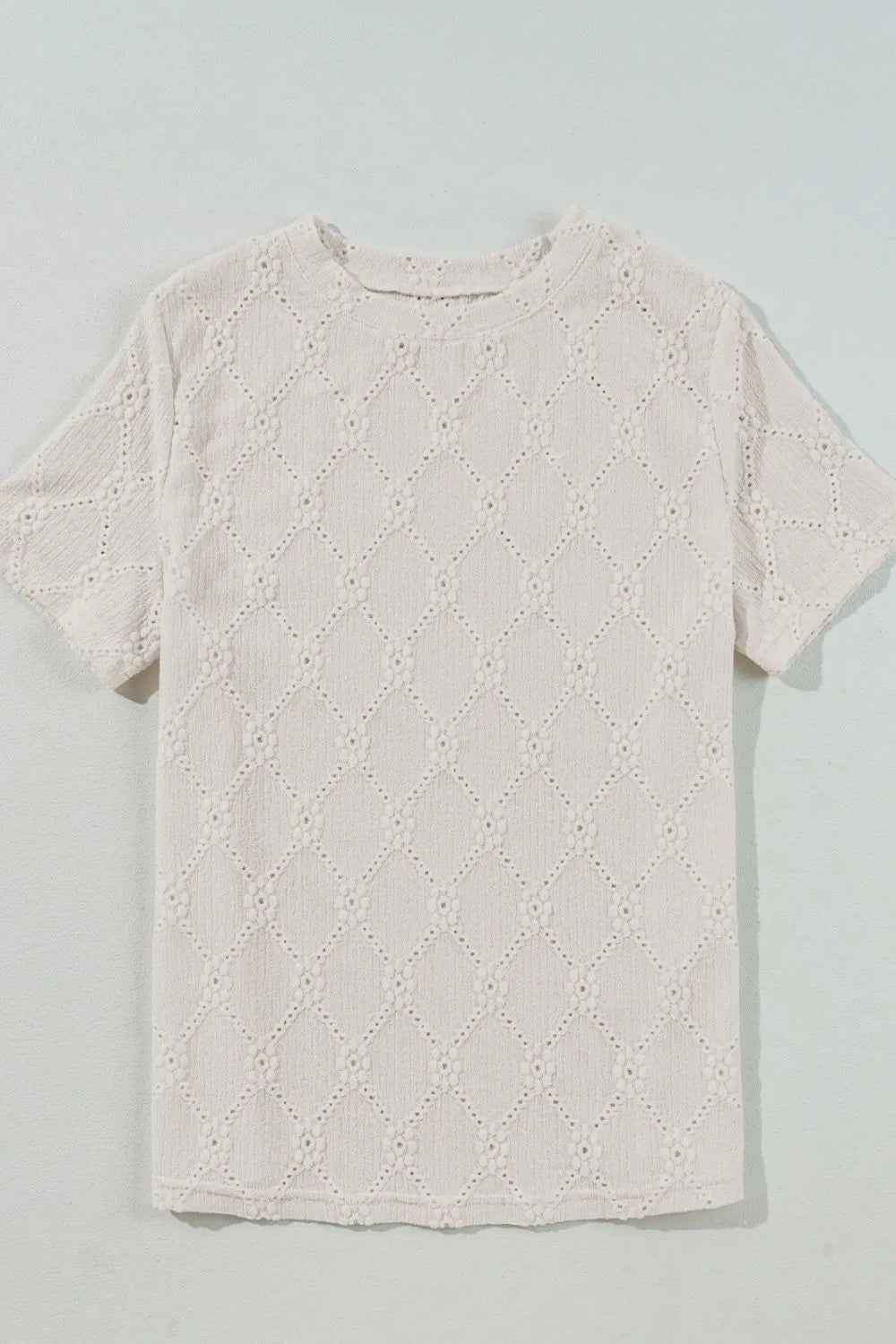 Simply Love: Eyelet Blouse, Short Sleeve