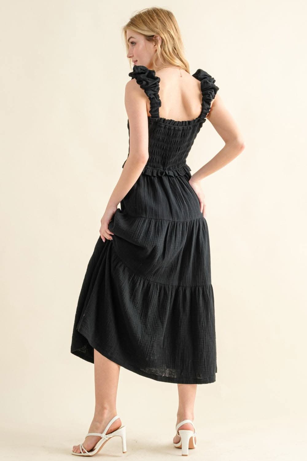 And The Why Smocked Ruffled Tiered Dress for Summer Bliss - Love Salve