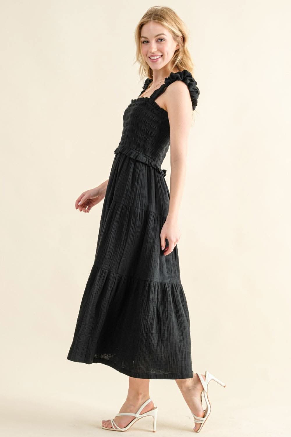 And The Why Smocked Ruffled Tiered Dress for Summer Bliss - Love Salve