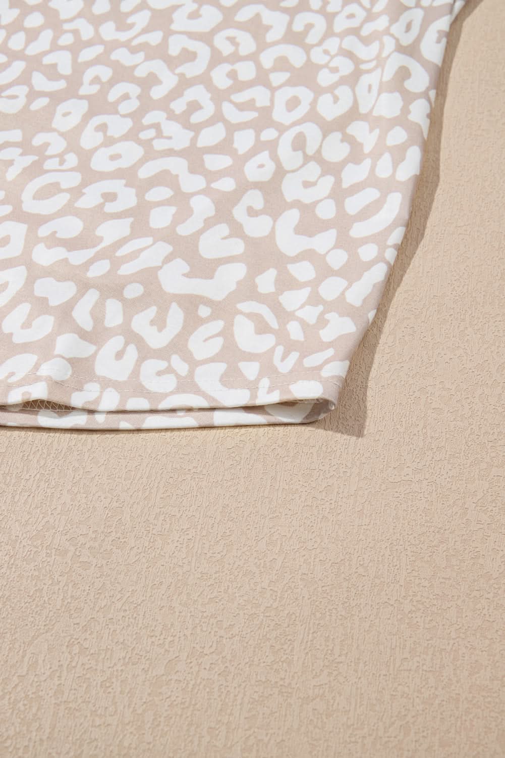 Apricot leopard print plus size top - Love Salve