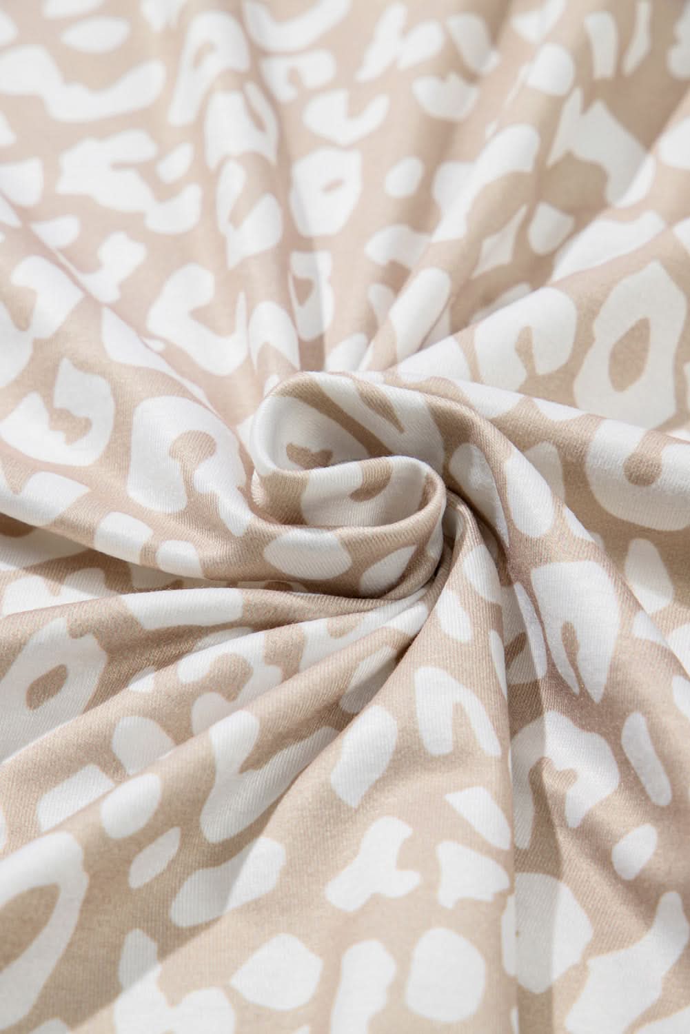 Apricot leopard print plus size top - Love Salve
