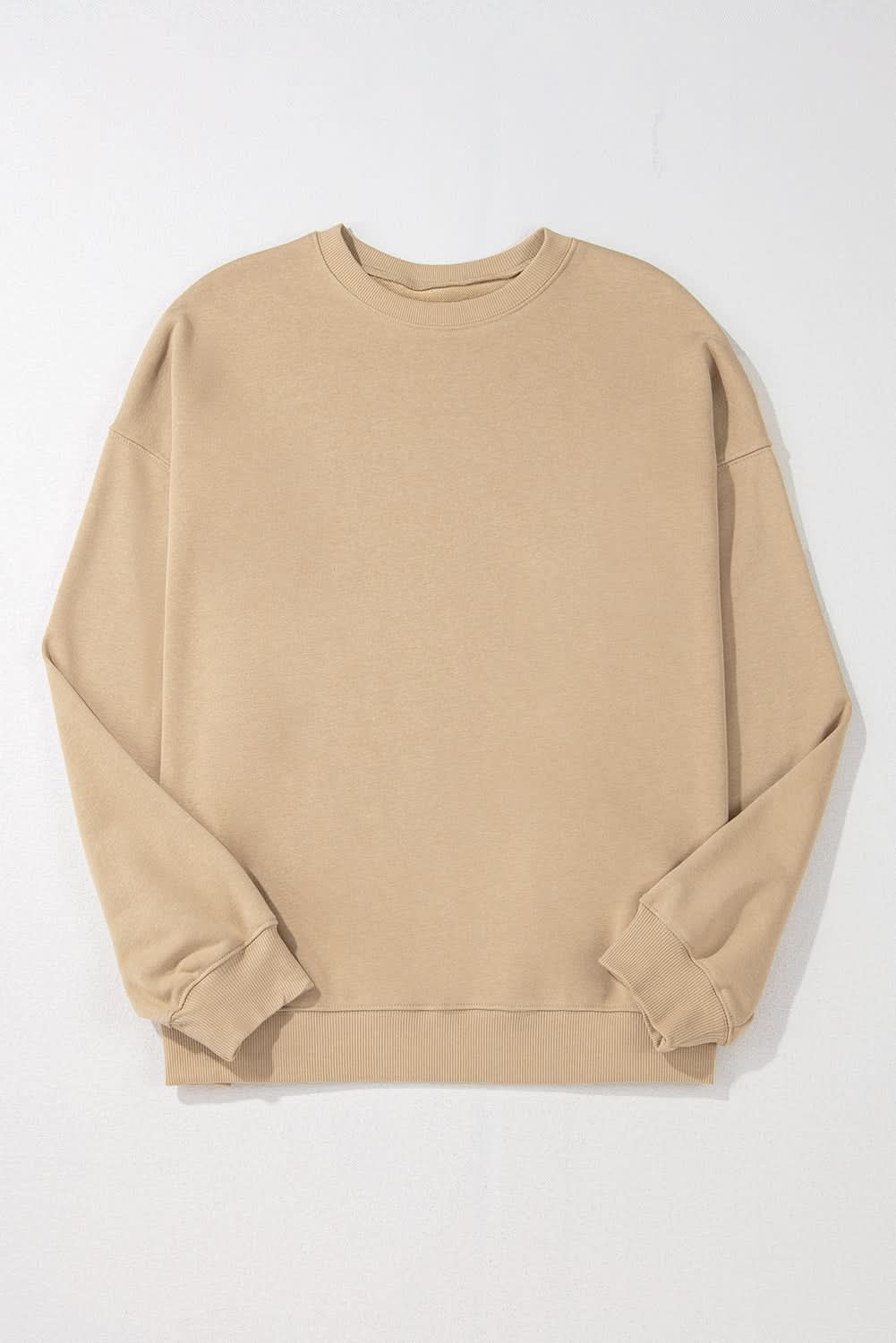Apricot plus size crew neck sweatshirt - Love Salve