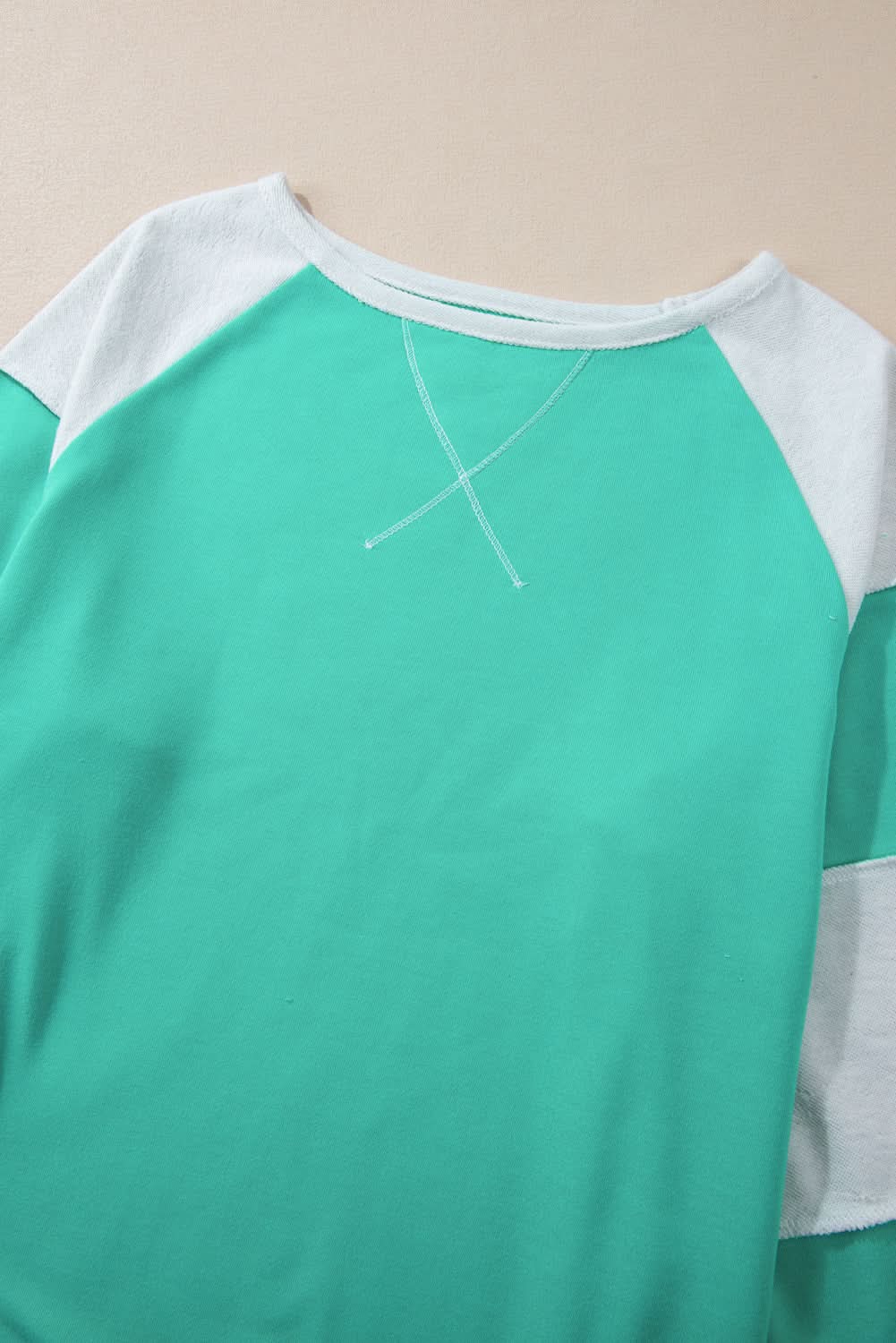Aruba blue patchwork plus sweatshirt - Love Salve