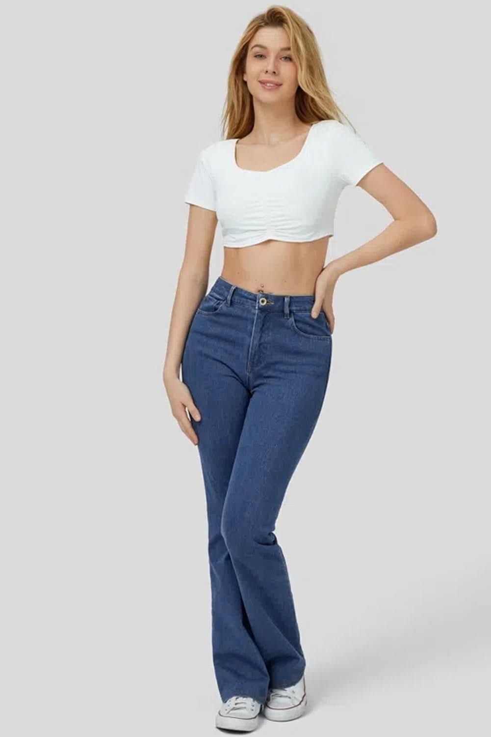 Ashleigh blue stretchy bootcut jeans