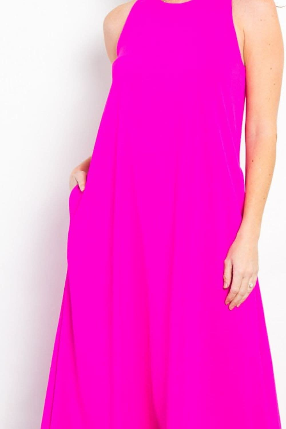 Be Stage Midi Tank Dress with Pockets for Effortless Style - Love Salve