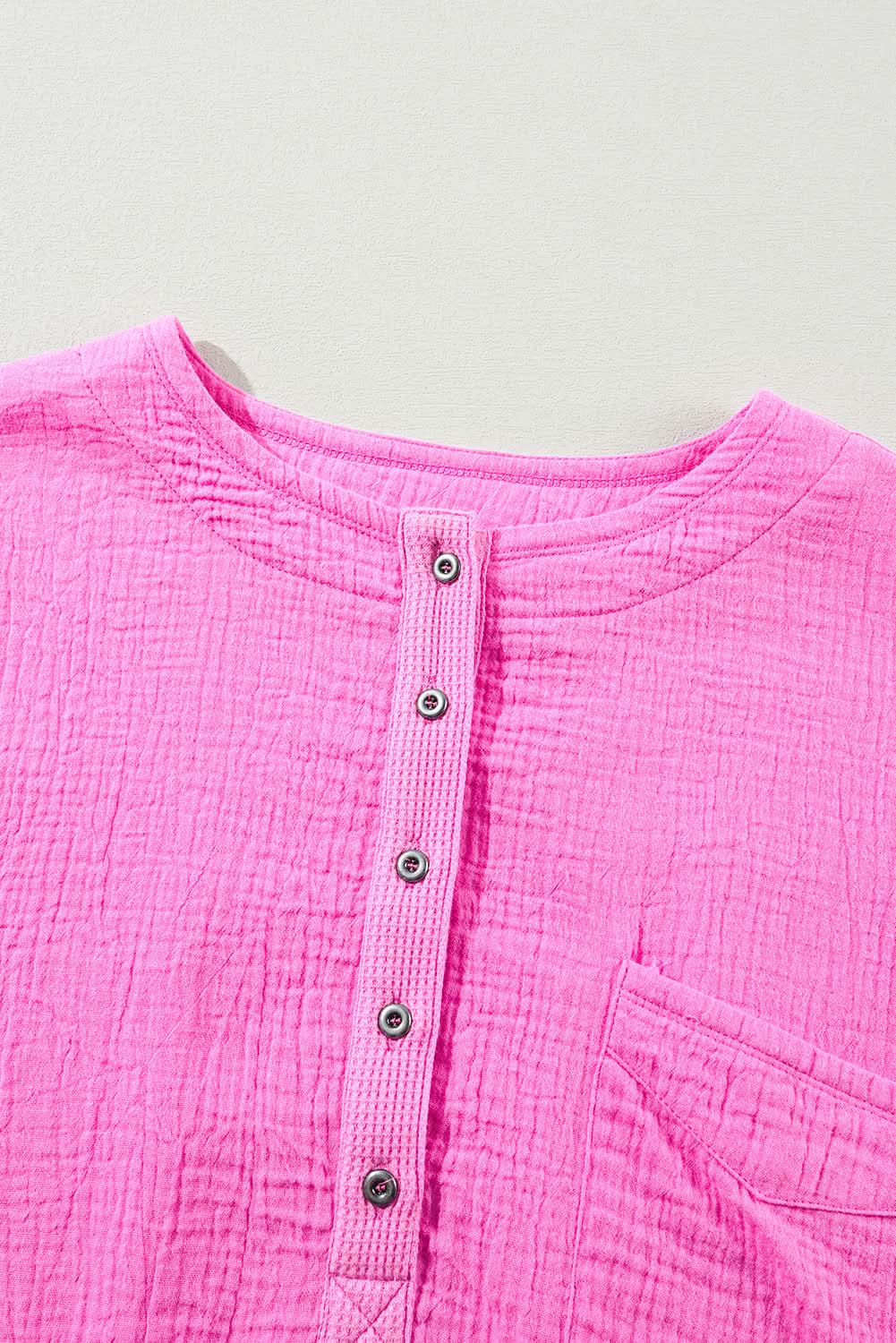 Bonbon plus size half-button top - Love Salve