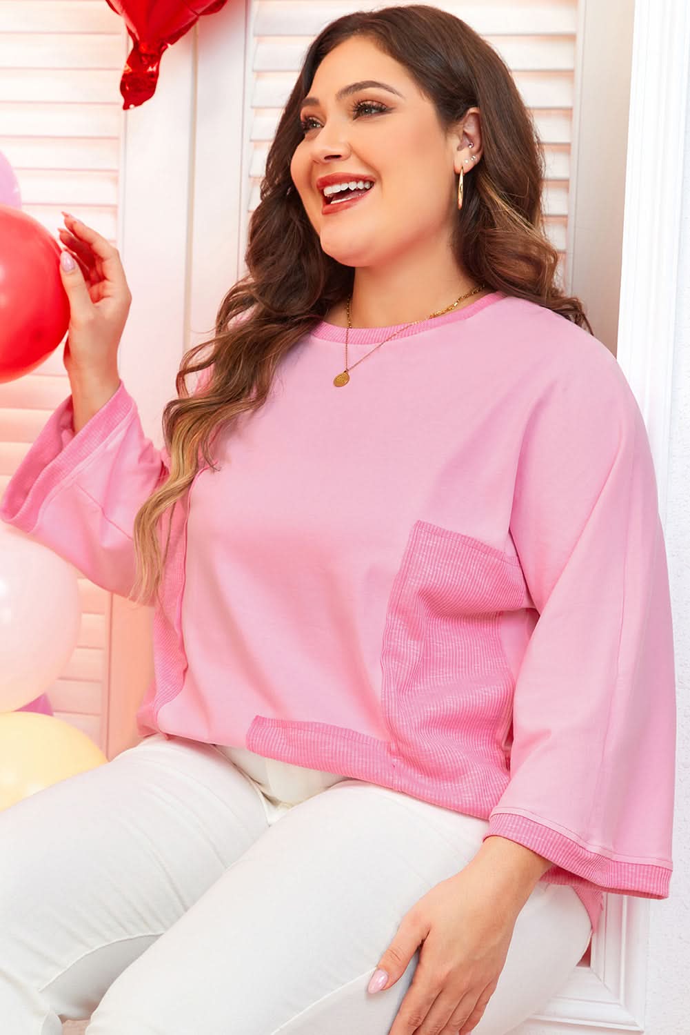 Bonbon plus size high-low tee - Love Salve