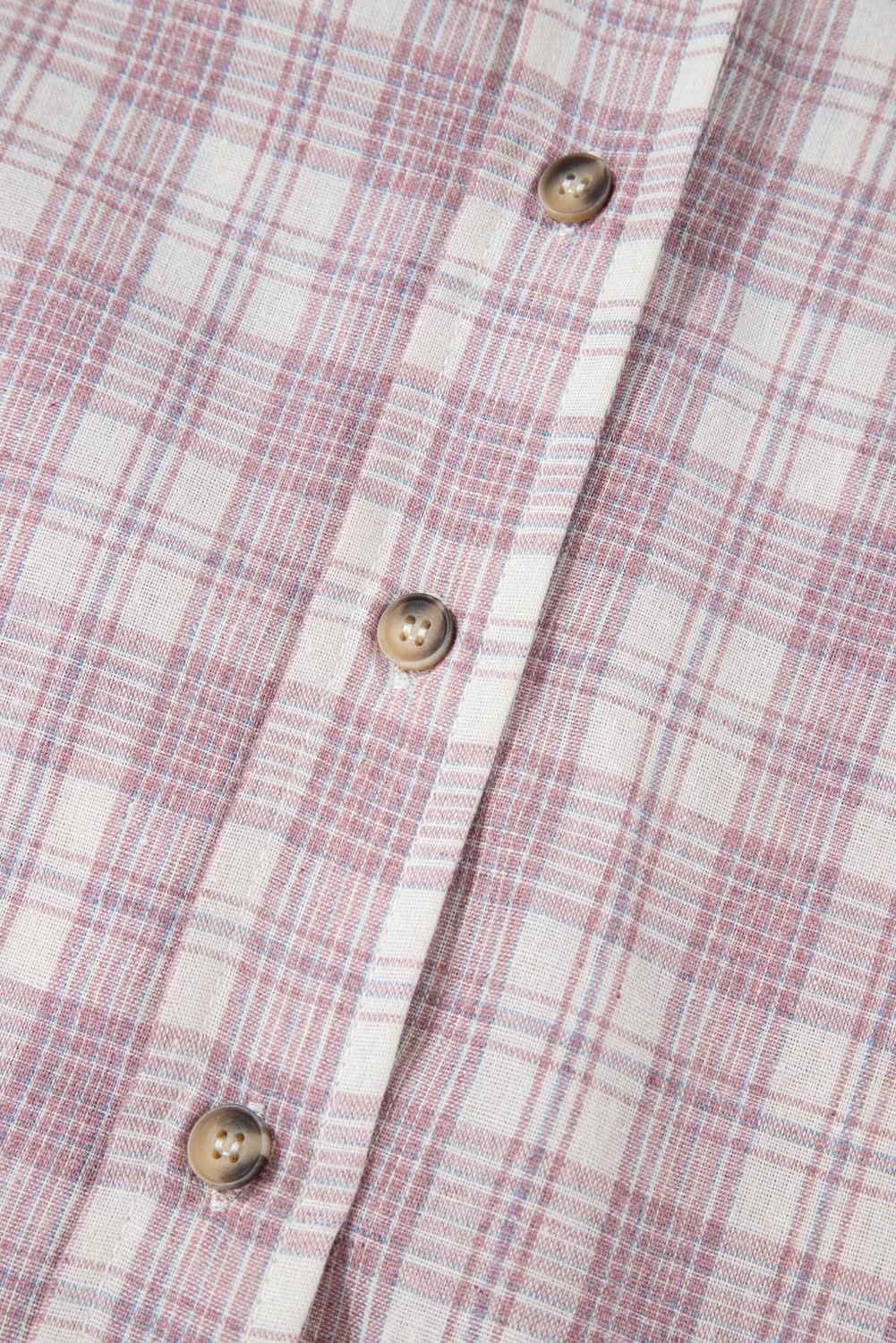Bonbon plus size plaid hooded shirt - Love Salve