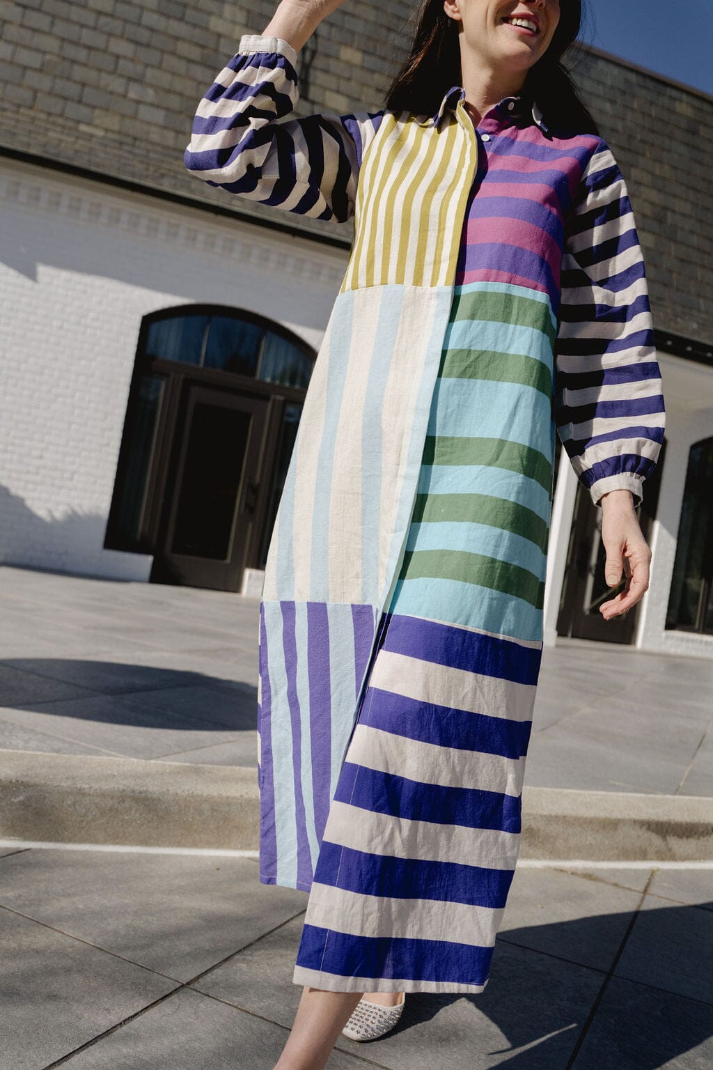 Sienna Linen Stripe Midi Dress
