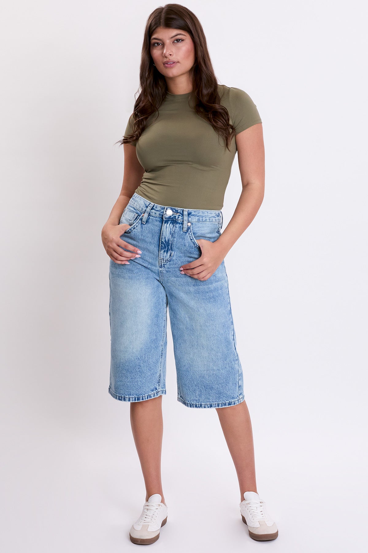 YMI JEANS: Wide Leg Jorts - Relaxed Fit