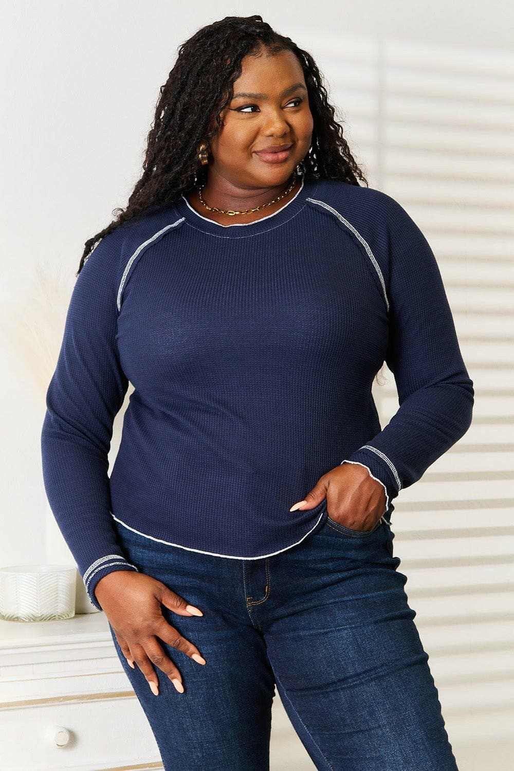 Casual chic raglan top - longline fit - Love Salve