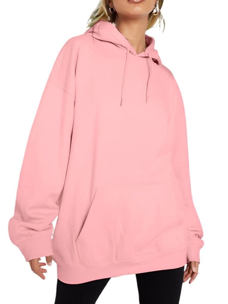 Casual drawstring hoodie with pockets