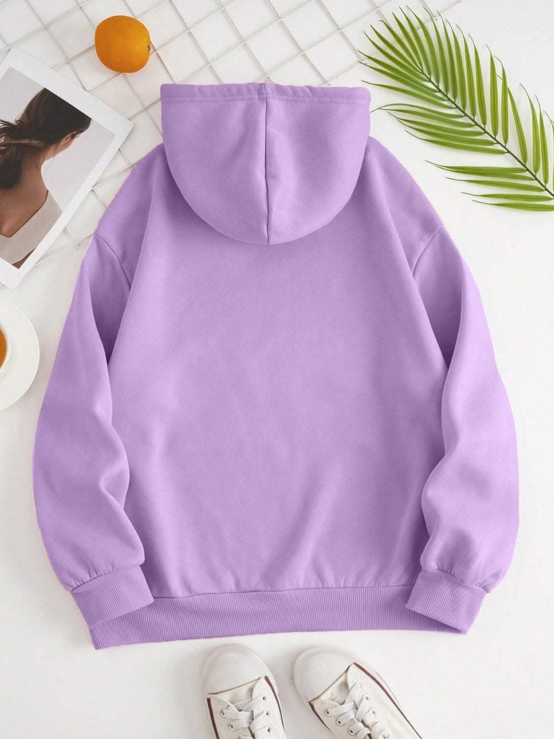 Casual drawstring hoodie with pockets