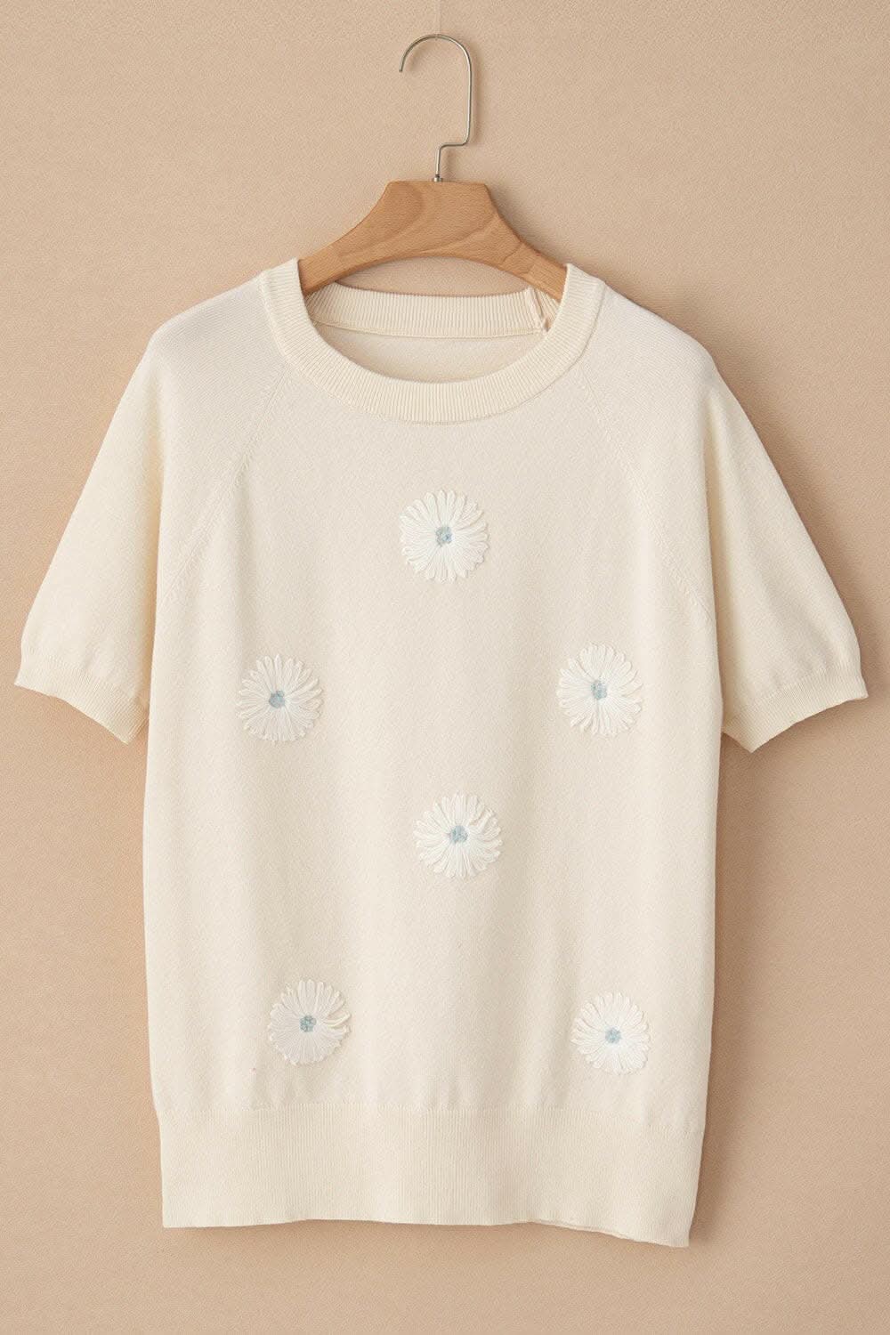 Chic Daisy Knit Top - Soft Fabric - Love Salve