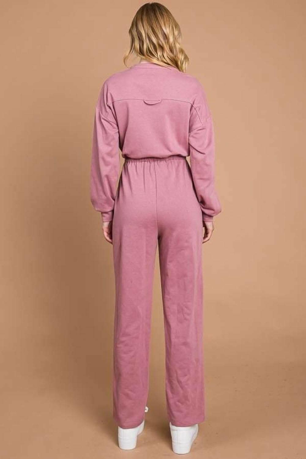 Chic Elevate Button-Up Jumpsuit with Cinched Waist - Love Salve