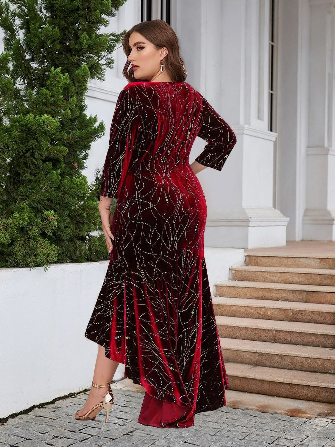 Chic Plus Size High-Low Dress