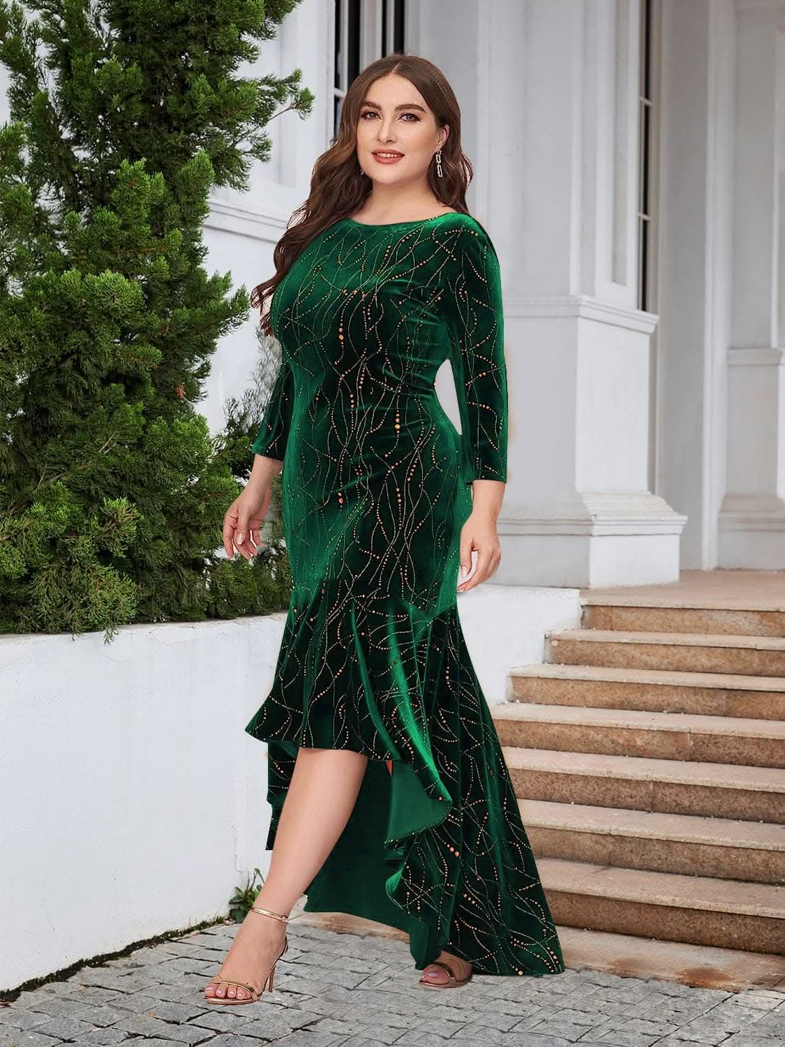 Chic Plus Size High-Low Dress