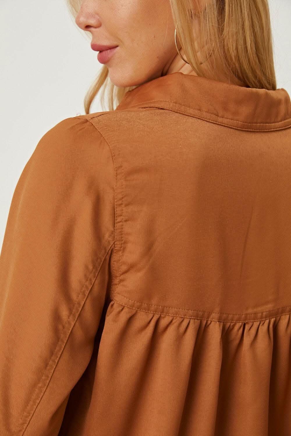Chic balloon sleeve blouse - S-XL