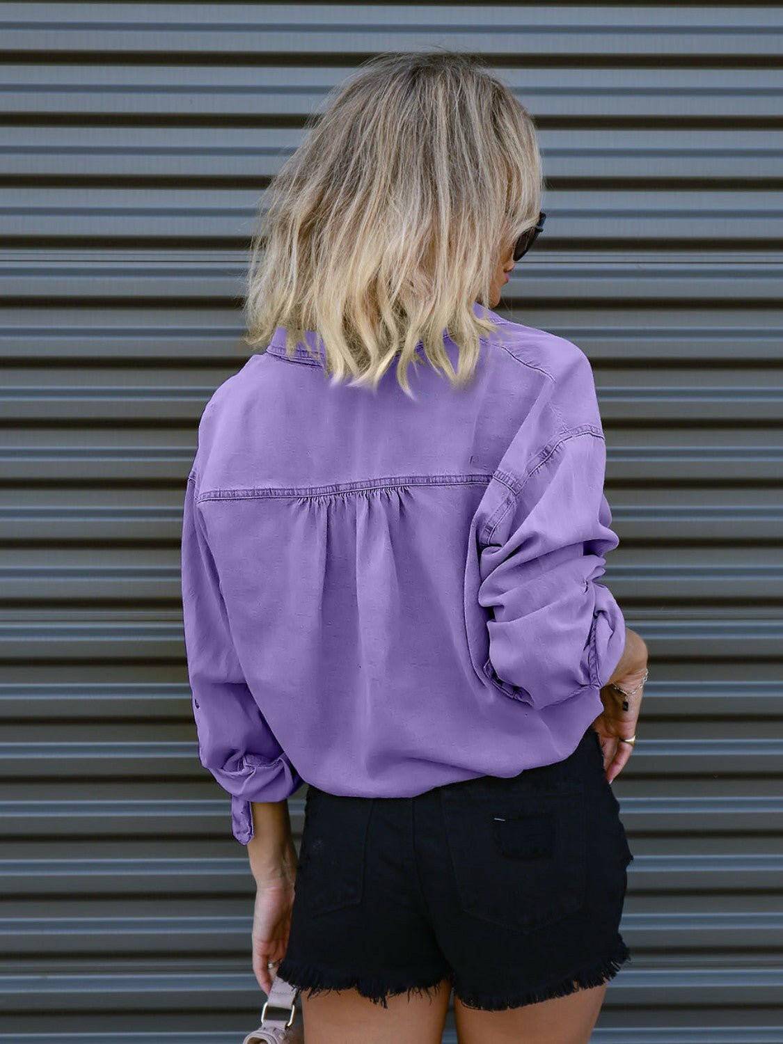 Chic denim top with pockets - Love Salve