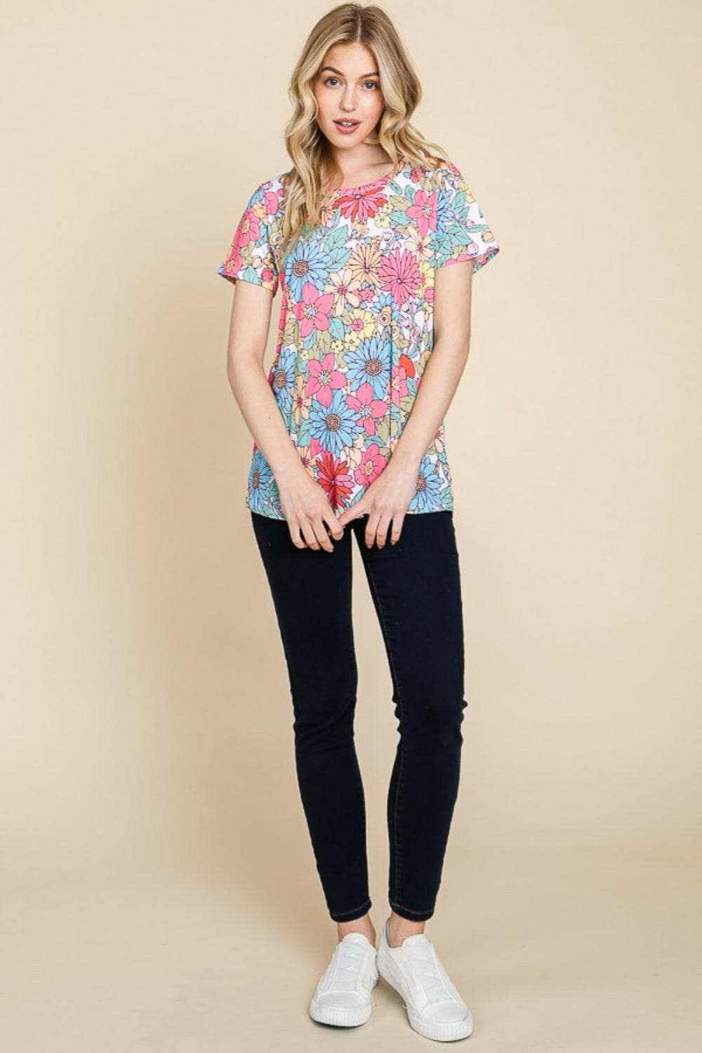 Chic floral tee by bombom - soft fabric - Love Salve