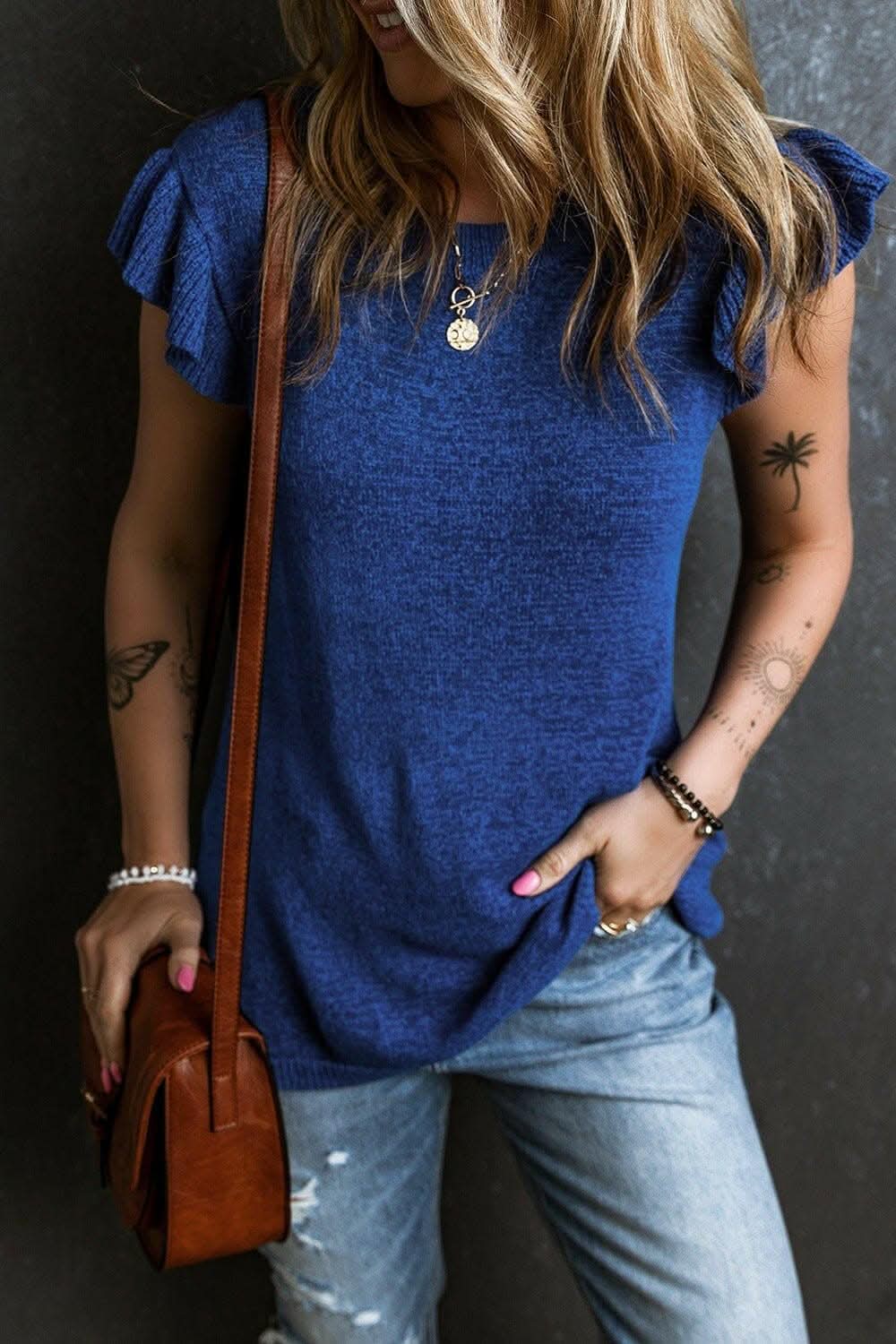 Chic frilled high neck blouse - Love Salve