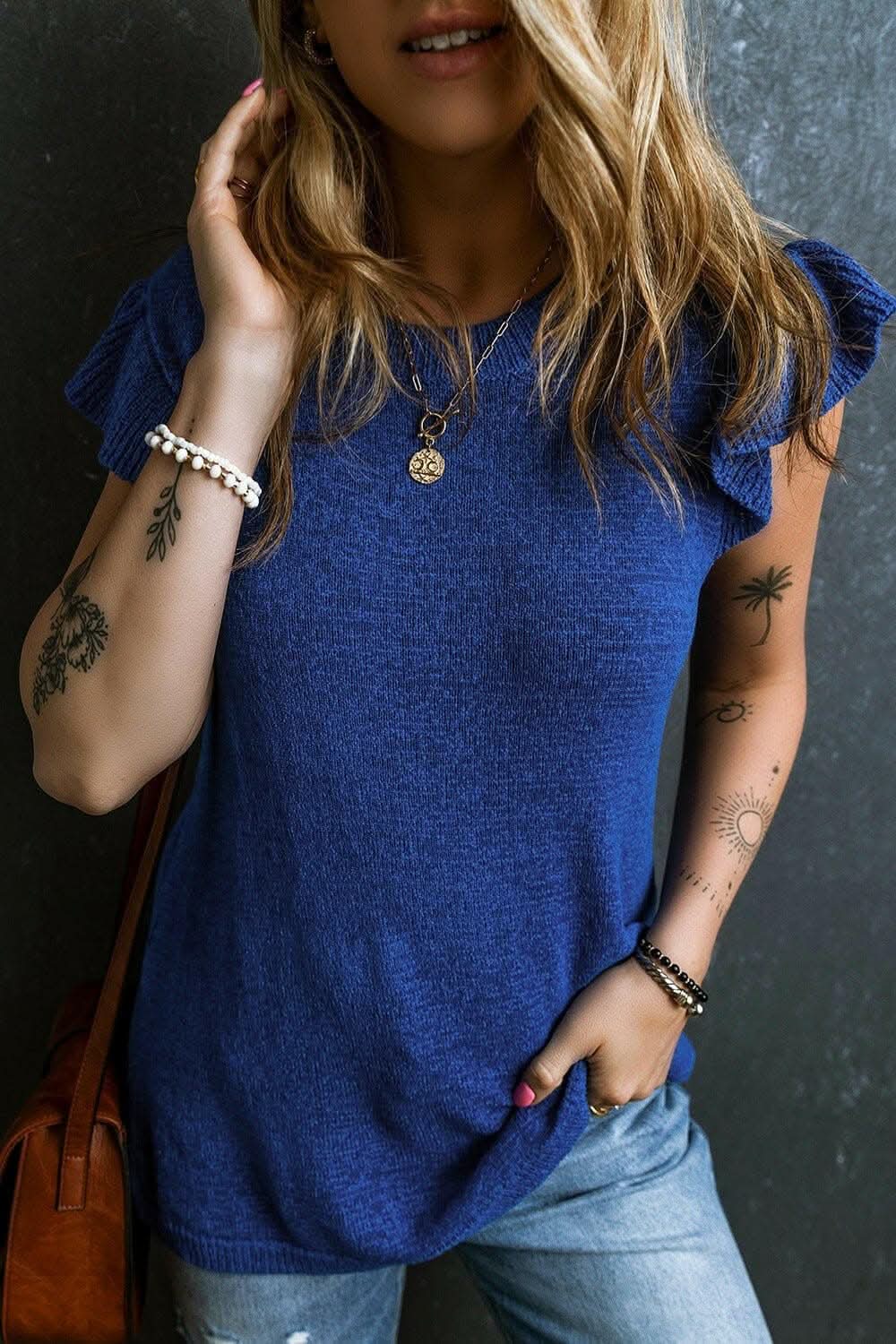 Chic frilled high neck blouse - Love Salve