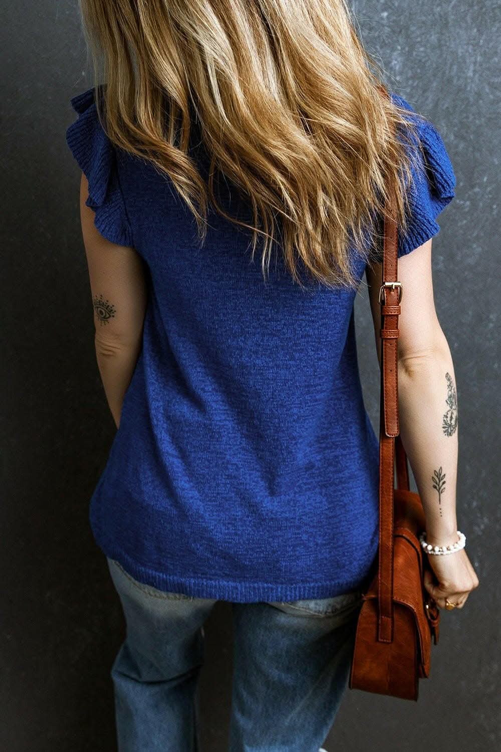 Chic frilled high neck blouse - Love Salve