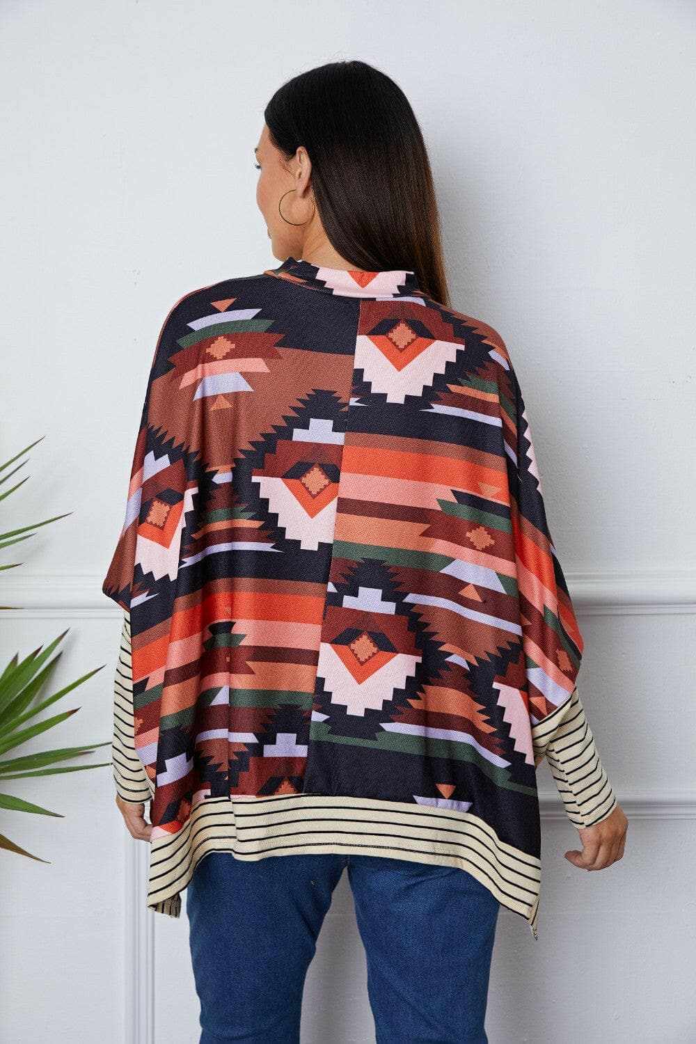 Chic geometric striped blouse - Love Salve