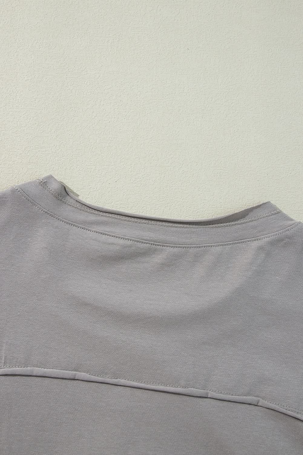 Chic grey floral star top - plus sizes - Love Salve