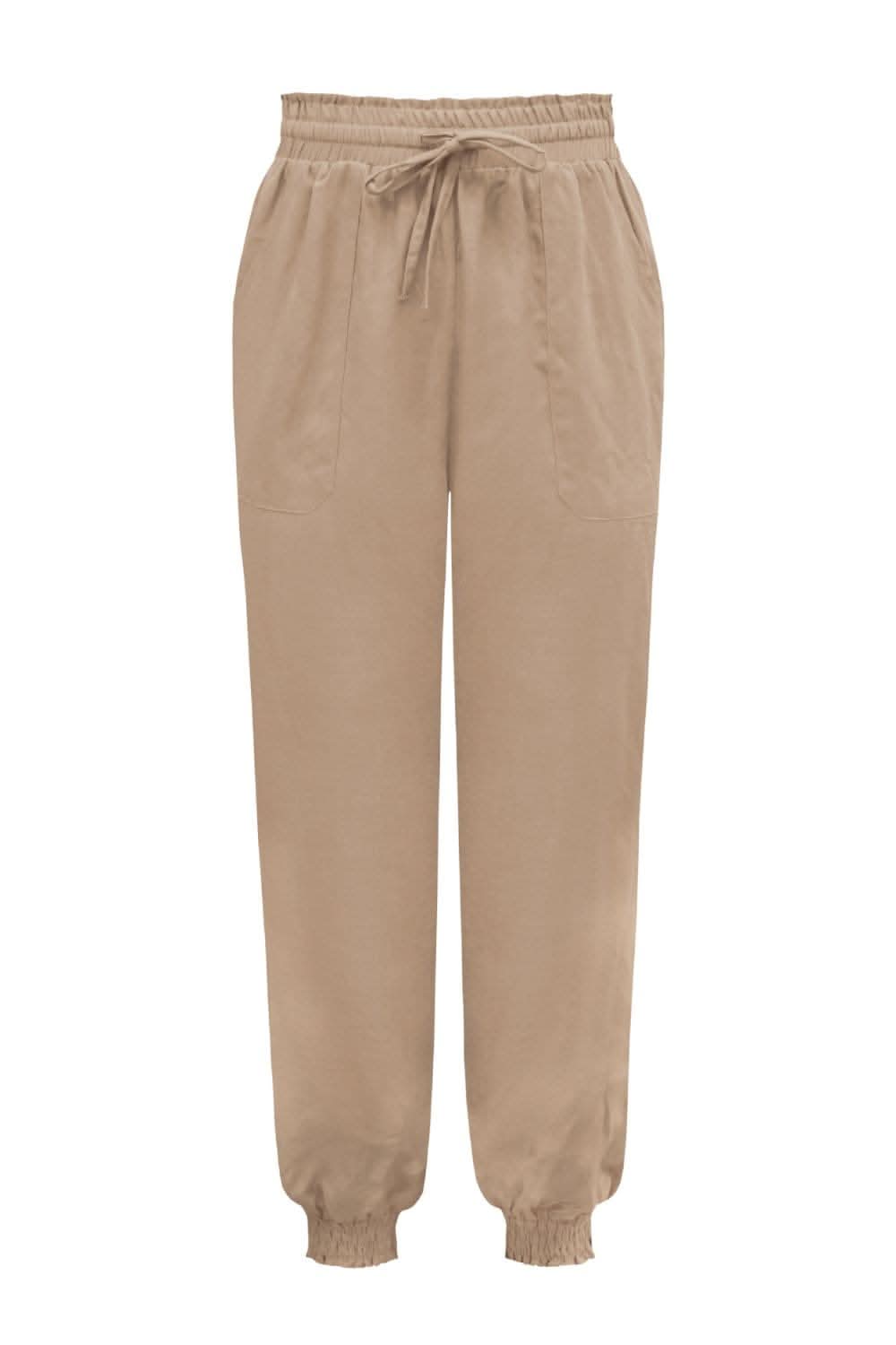 Chic long tied joggers with pockets