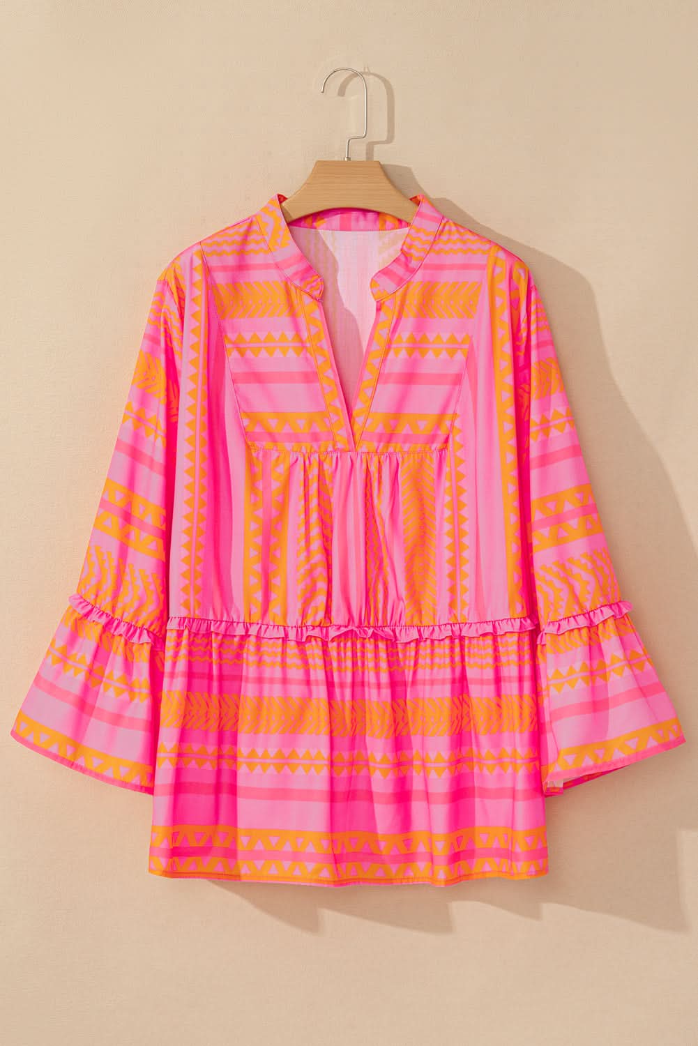 Chic orange plus size babydoll blouse - Love Salve