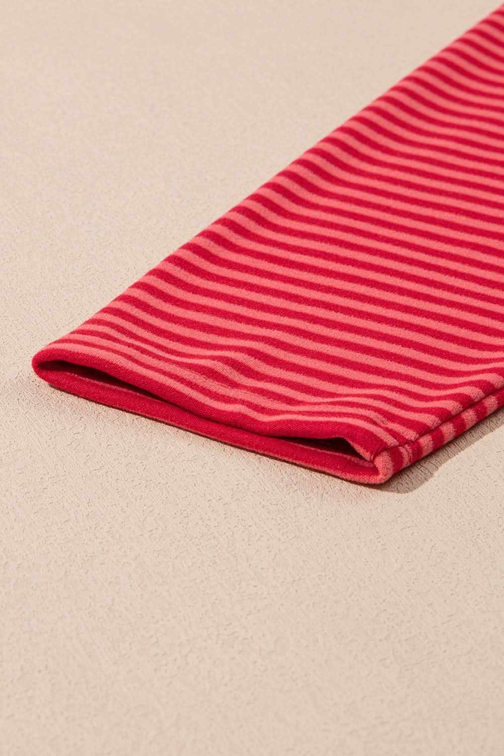 Chic orange striped plus size top - Love Salve