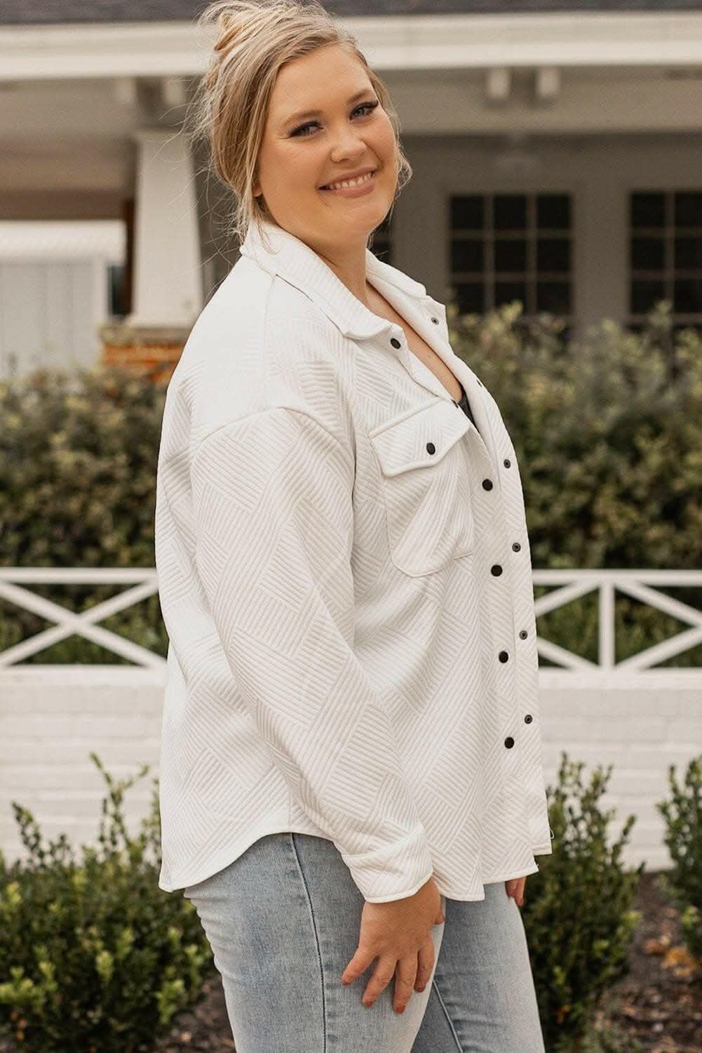 Chic oversized drop sleeve jacket