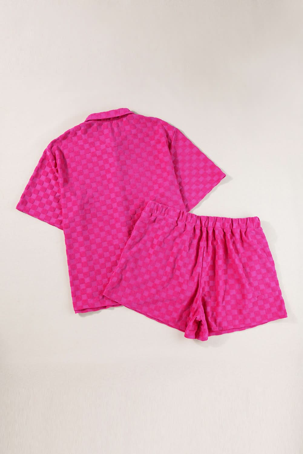 Chic peach blossom plus size short set - Love Salve