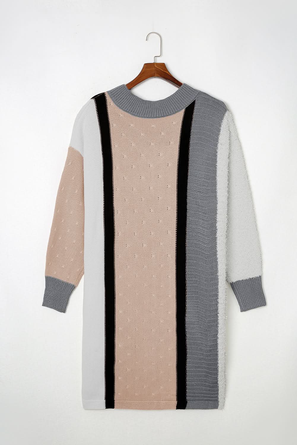 Chic plus size apricot sweater dress - Love Salve